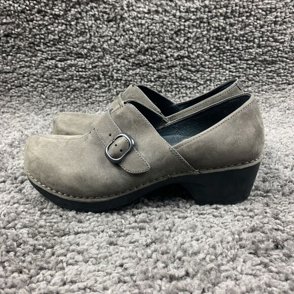 Dansko Tamara Nubuck Leather Clogs Mules Gray Women’s 39 US 8.5-9 - Picture 1 of 8